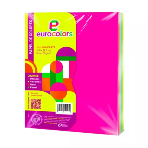 [1410] Papel Carta Arcoiris Vibrante Paquete 100 Drop 009