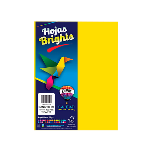 [1426] Papel Bright Carta Canario Paquete 100 Hojas Drop 009