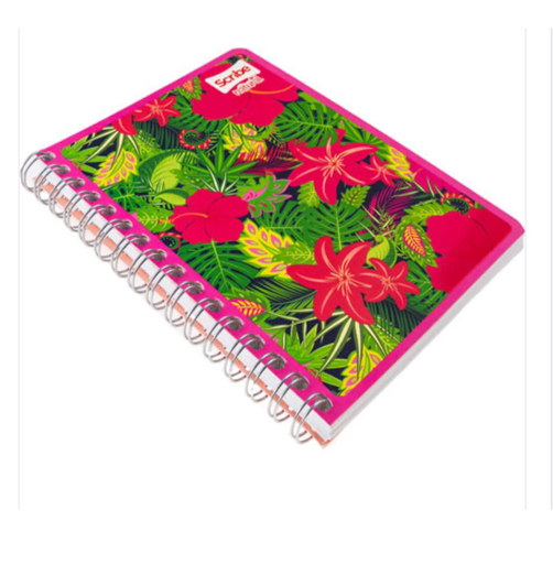 [989] Cuaderno Francés Espiral Doble Natural Cuadro Chico 100 HojasDrop 009