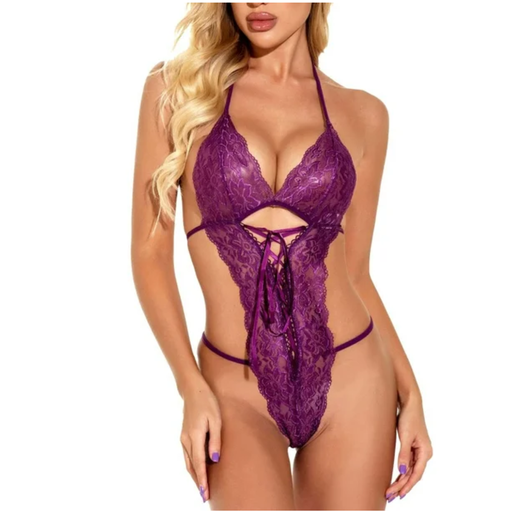 [BD-UNT] Babydoll Lenceria Sexy Malla Con Encaje Floreado Super Sexy