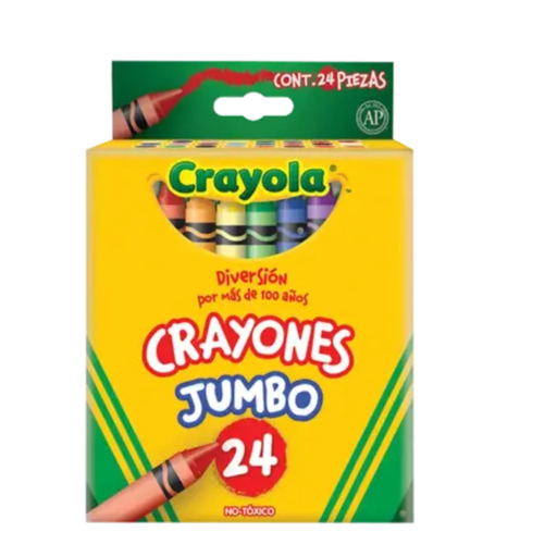 [1719] Crayones Redondos Gruesos Caja C/24pzas Drop 009
