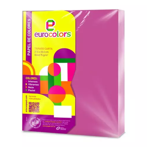 [4647] Papel Carta Purpura Paquete Con 100 Hojas Drop 009