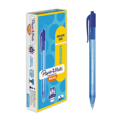 [74] Bolígrafo Ultrasuave Kilométrico Retráctil Azul Drop 009