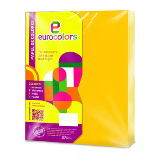 [4646] Paquete De Papel 100 Hojas Carta Canario Drop 009