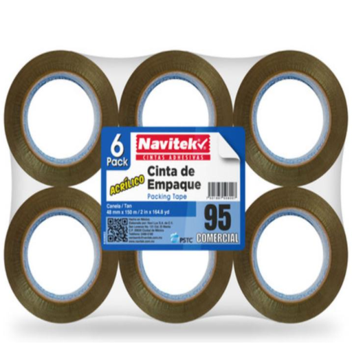[4549] Cinta Adhesiva/P.Empaque/Canela 48x50/Pqte6/Drop 009