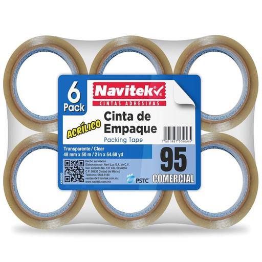 [4543] Cinta Canela De Empaque 48mmx50m Pqte C/6 Pzas Drop 009