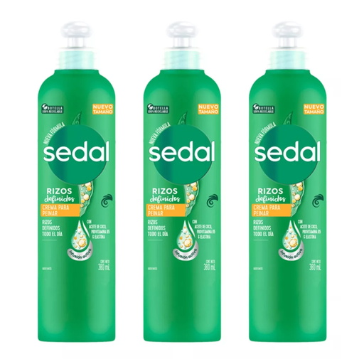 [981009535] Crema P/Peinar Sedal Rizos Definidos 3pza. 380ml C.U Drop002