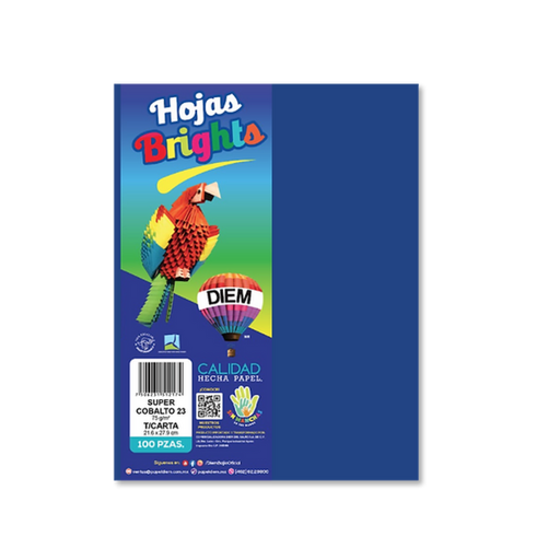[17314] Paquete Papel Bright/250 Hojas/Super Cobalto Drop 009