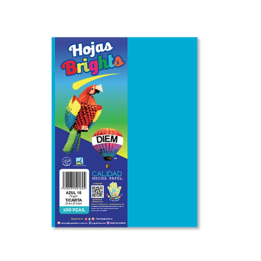 [17311] Paquete Papel Bright /250 Hojas/Carta/Azul Drop 009