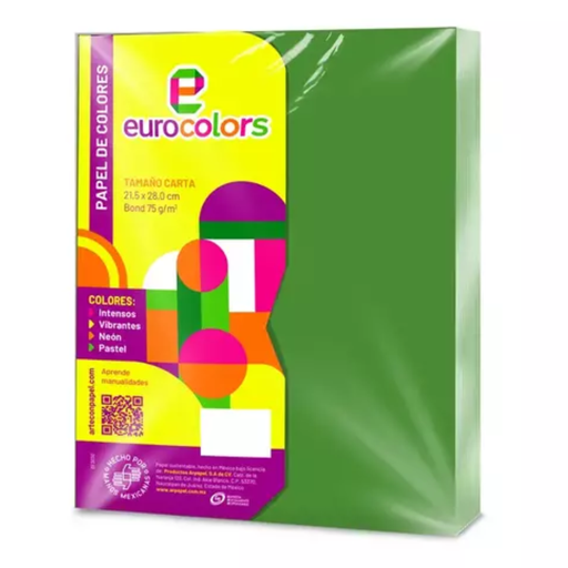 [4650] Paquete Papel/100 Hojas/Carta/Verde Bandera Drop 009