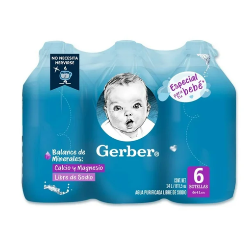 [980041024] Agua Purificada Gerber 6 Botellas De 4 L Drop002