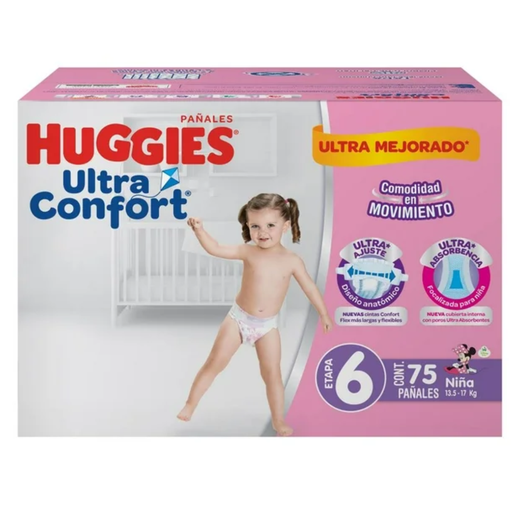 [981019041] Pañales Huggies Ultra Confort Etapa 6 Niña 75 Pz Drop002