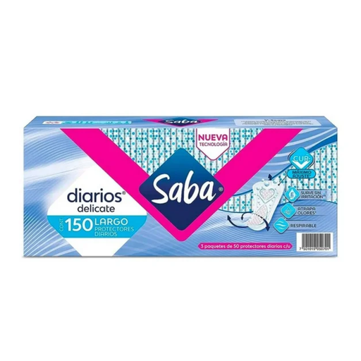 [981004056] Protector Saba Diarios Delicate Largos 150 pzas Drop002