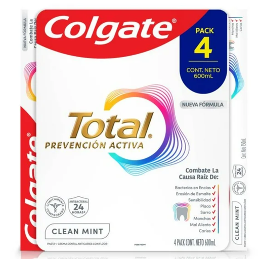 [21050] Pasta Dental Defensa Antibacterial Con Zinc 4 pzas de 150 ml Drop002