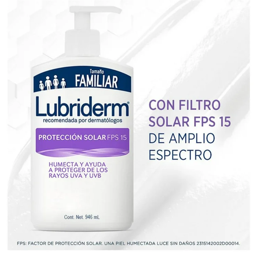 [101261] Crema Corporal Protección Solar UV 15 946 ml Drop002