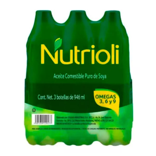[718515] Aceite de Soya Nutrioli 3 Pzas de 946 ml Drop 002