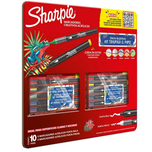 [981022898] Set de Marcadores Sharpie 5 Pta Bala /5 Pta Pincel Drop002