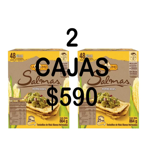 [981002940] 2 cajas de Tostadas de Maíz Horneadas 48 bolsas de 18g c/u Drop 002