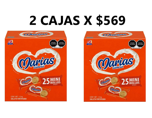 [713768] Pack Galletas Marías Gamesa con 25rollos de 60g  Drop 002