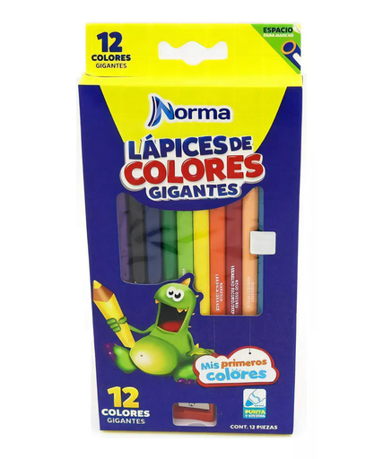 [310] Colores Norma Jumbo Triangulares Cja C12 Pzas Drop 009