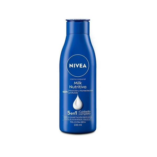 [00750105454980] Crema Corporal Nivea Milk Nutritiva Humectante 220ml Drop004