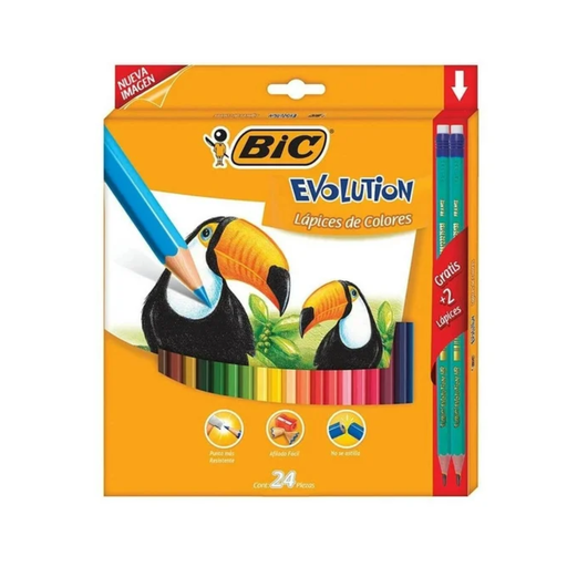 [00327022006009] Lápices de Colores BIC Evolution 26 Piezas Drop004