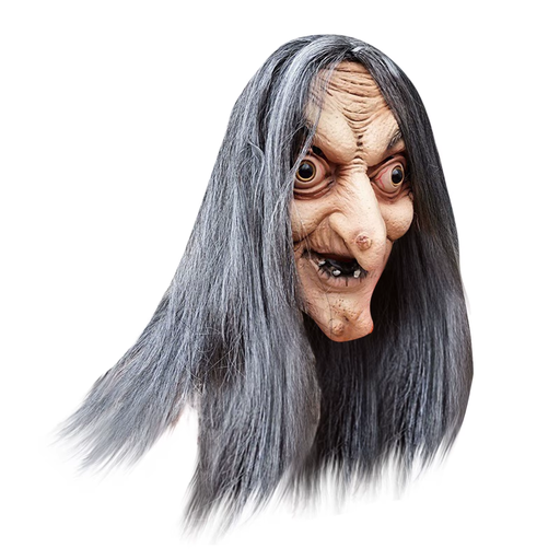 [MCBL] Mascara De Bruja Látex Con Pelo Para Halloween