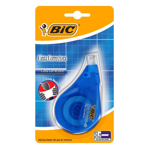 [047332] Cinta Correctora Bic Azul 4.2 mm x 12 m. Bl/1 Drop013