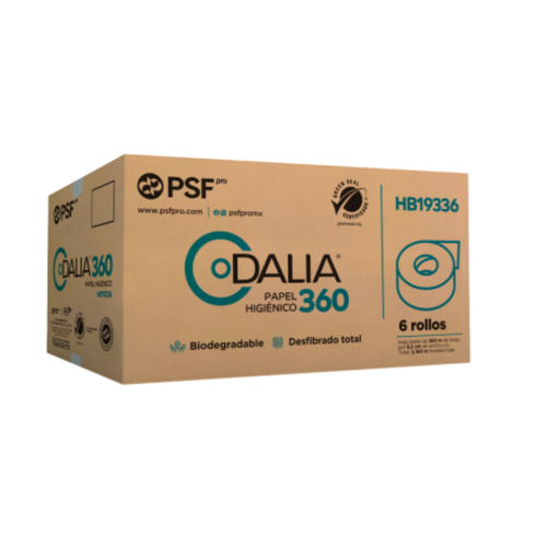[HB19336] Higiénico Dalia Jumbo 360 Metros C/6 Rollos Drop007