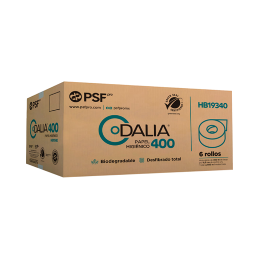 [HB19340] Higiénico Dalia Jumbo 400 Metros C/6 Rollos Drop007
