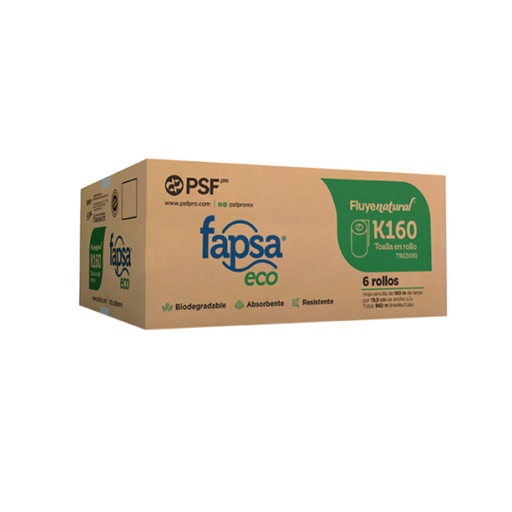 [50160] Toalla Rollo K160 Fapsa Natural 160 Metros C/6 Rollos