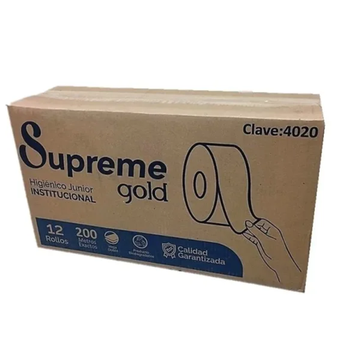 [4020] Higiénico 4020 Supreme Gold 200 Metros C/12 Rollos Drop007